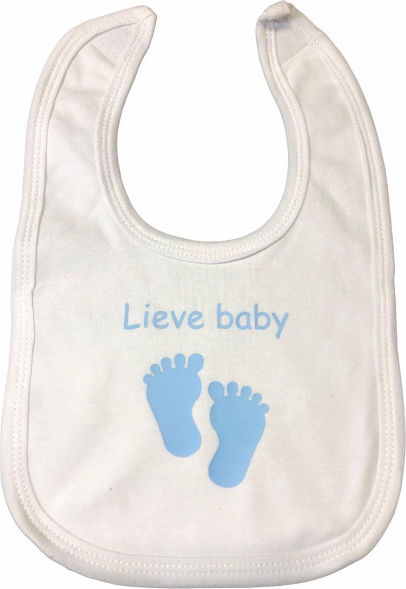 Goedkoopste Soft Touch Slabber Lieve Baby Jongens 33 Cm Katoen Wit/blauw