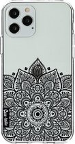 Casetastic Apple iPhone 12 / iPhone 12 Pro Hoesje - Softcover Hoesje met Design - Floral Mandala Print