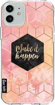 Casetastic Apple iPhone 12 / iPhone 12 Pro Hoesje - Softcover Hoesje met Design - Make It Happen Print