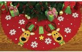 Pakket Vilten kerstkleed rendier joy van dimensions 70-08270