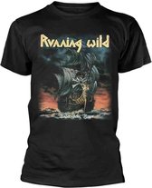 Running Wild Heren Tshirt -S- Under Jolly Roger Album Zwart