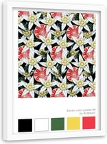 Foto in frame Bloemen en fruit, 100x70cm, Multi-gekleurd, Premium print