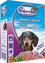 Renske Honden Natvoer Hondenvoeding - Eend/Konijn - Hondenvoer - 10 x 395 gr