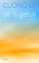 Boek 'CUONG LU dit is geluk' met een gele/blauwe achtergrond.