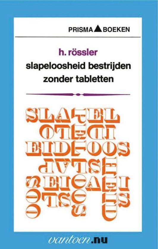 Cover van het boek 'Slapeloosheid bestrijden zonder tabletten'