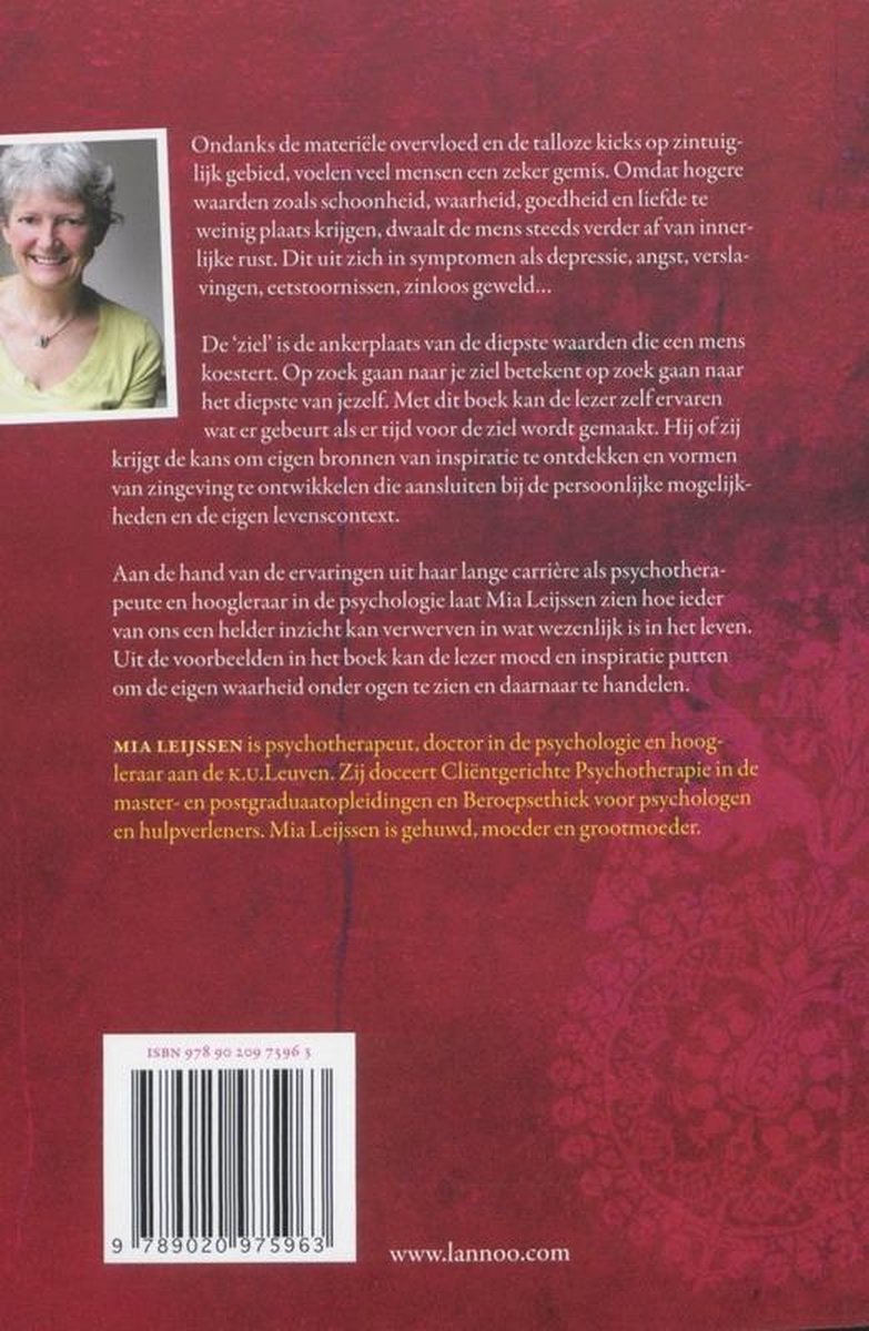 Tijd voor je ziel - back cover