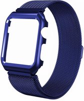 Milanese case band - blauw - Geschikt voor Apple Watch  - 38mm - iwatch - Horlogeband Armband Polsband