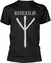 Burzum Unisex Tshirt -M- RUNE Zwart