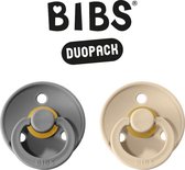BIBS Fopspeen - Maat 2 (6-18 maanden) DUOPACK - Smoke & Vanilla - BIBS tutjes - BIBS sucettes
