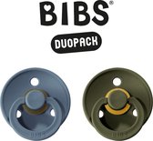 BIBS Fopspeen - Maat 2 (6-18 maanden) DUOPACK - Petrol & Hunter Green - BIBS tutjes - BIBS sucettes