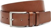 Hippe jeans riem cognac 4 cm breed - Cognac - Jeans riem - Echt Leer - Taille: 105cm - Totale lengte riem: 120cm