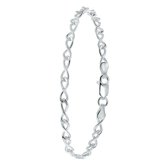 Lucardi Dames Armband infinity schakel - Echt Zilver - Armband - Cadeau - Moederdag - 19 cm - Zilverkleurig