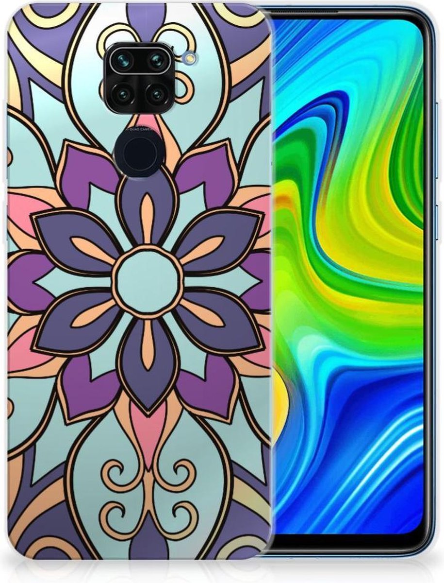 Xiaomi Redmi Note9 TPU Case Purple Flower
