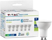 V-tac VT-2225 6-pack LED spotjes - GU10 - 5W - 400 Lm - 3000K