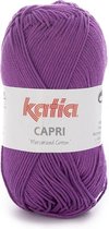Katia Capri - kleur 158 Paars - 50 gr. = 125 m. - 100% katoen