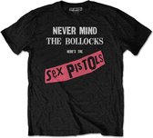 Sex Pistols Heren Tshirt -XL- Never Mind The Bollocks Zwart