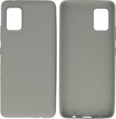 Hoesje Geschikt voor de Samsung Galaxy A31 - Backcover Color Telefoonhoesje - Grijs