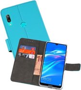 Booktype Telefoonhoesjes - Bookcase Hoesje - Wallet Case -  Geschikt voor Huawei Y7 / Y7 Prime (2019) - Blauw