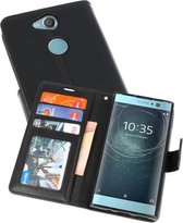 Wallet Cases Hoesje voor Xperia XA2 Zwart