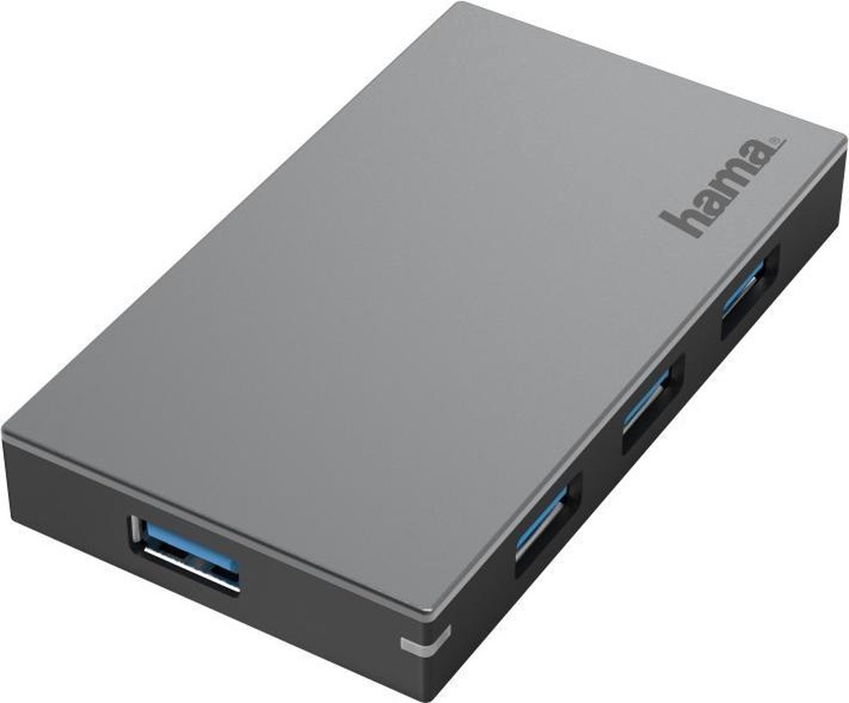 Hama USB-hub 4-poorts USB 3.0 5 Gbit/s Snel Opladen Incl. Kabel En Netadapter
