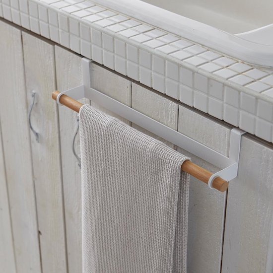 Yamazaki Handdoekenrekje keuken - Wit - Ophangen zonder boren | bol.com