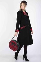 Voodoo Vixen Jas -L- Vanessa Contrast Tartan Zwart