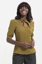Voodoo Vixen Blouse -L- Katherine 40s Groen