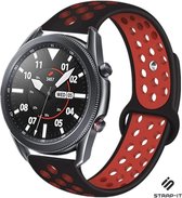 Strap-it Samsung Galaxy Watch 3 sport band 45mm - zwart/rood