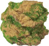 Polyresin ornament rots met mos 11x8x7 cm