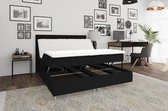 Elektrische Boxspring Tokyo - Inclusief 5-zones pocketveringmatras - Zwart - 140x200 cm