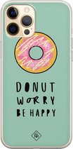 iPhone 12 Pro hoesje siliconen - Donut worry | Apple iPhone 12 Pro case | TPU backcover transparant