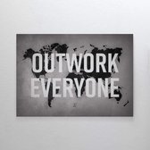 Walljar - Outwork Everyone (Map) - Muurdecoratie - Canvas schilderij