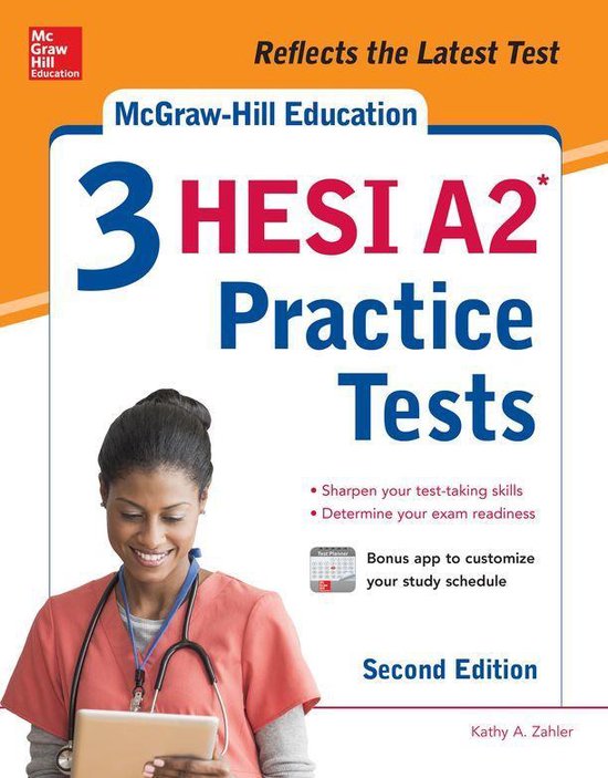 McGraw-Hill Education 3 HESI A2 Practice Tests, Second Editi ... - cover
