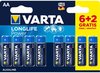 Batterijen AA penlite (8x) - Set van 8 Varta AA penlite batterijen voor MAX keyboards (KB1, KB2, KB4, KB7 & KB8)