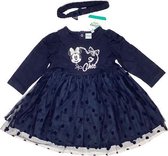 Disney Minnie Mouse - jurkje - feestjurkje - met haarband - donkerblauw - maat 92/98 (36 maanden)