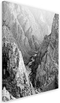 Schilderij Berglandschap zwart-wit, 2 maten, Premium print