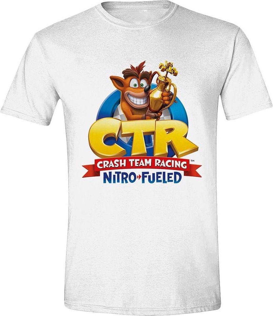 CRASH TEAM RACING - NITRO FUELED LOGO MEN T-SHIRT - WHITE