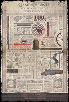 Pyramid Game of Thrones Infographic Poster 61x91,5cm