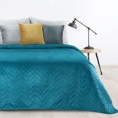 Luxe bed_Beddensprei_brulo_sprei_170X210 cm_donker turquoise