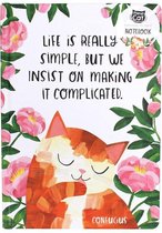 Planet Cat: Life is Simple A5 Notebook