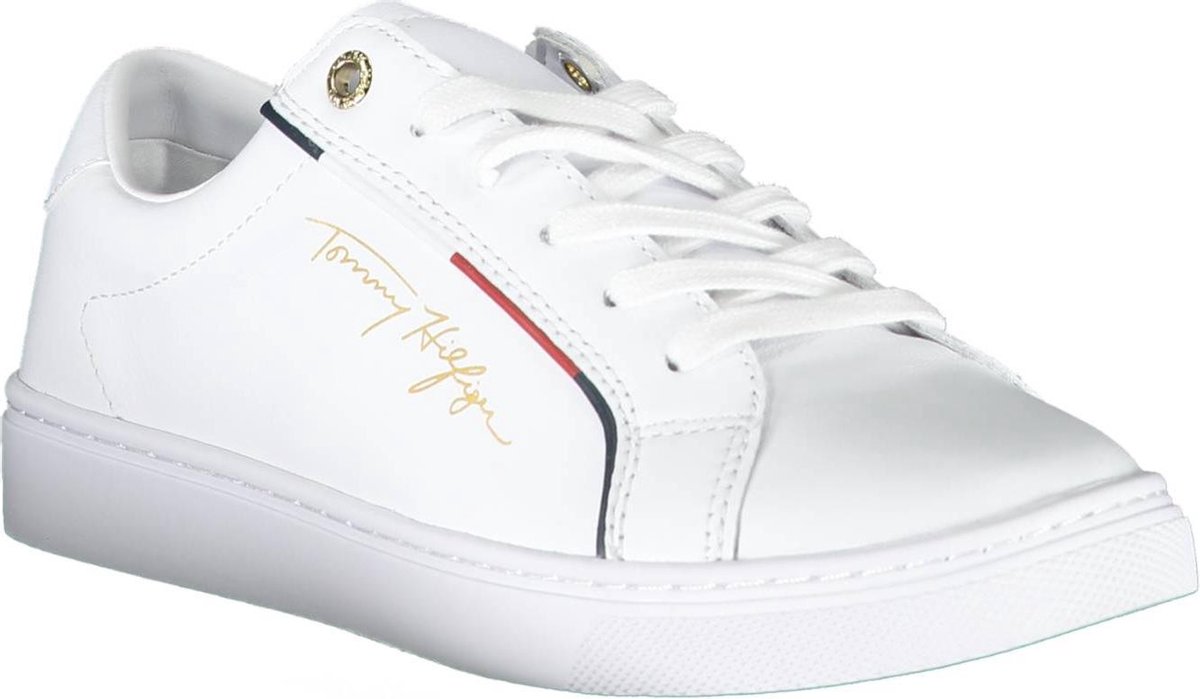Tommy Hilfiger Sneaker Laag Dames Signature Sneaker - Wit | 38 | bol.com