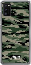 Samsung Galaxy A41 Hoesje Transparant TPU Case - Woodland Camouflage #ffffff