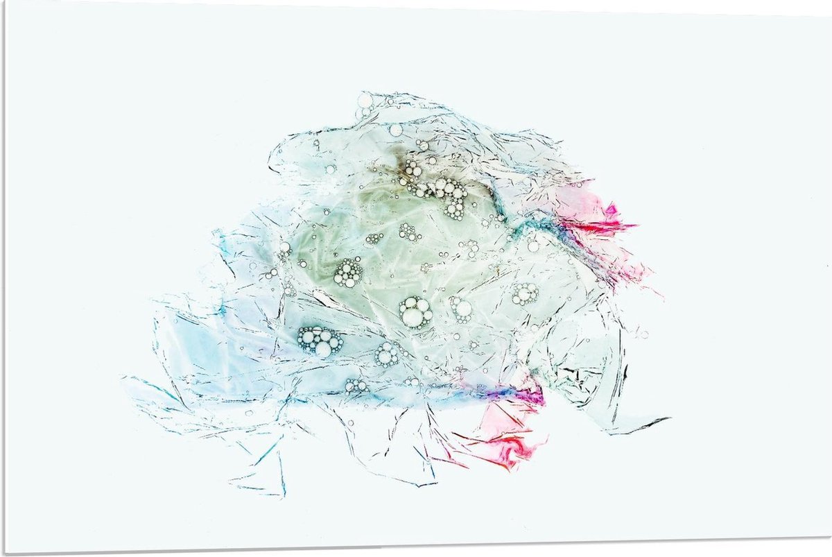 Forex - Abstracte Aquarel Verf - 90x60cm Foto op Forex