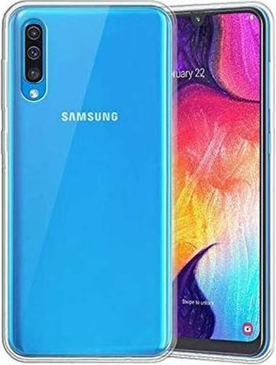 Flexibele achterkant Silicone hoesje transparant Geschikt voor: Samsung Galaxy A70