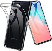 Flexibele achterkant Silicone hoesje transparant Geschikt voor: Samsung Galaxy S10