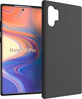 Flexibele achterkant Silicone hoesje zwart Geschikt voor: Samsung Galaxy Note 10 plus
