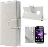 Wiko Max Hoesje Wallet Case Wit