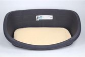 M-PETS Pack JAVA Hondenbed - 120 x 83 x 36 cm - Grijs + Kussen - 99 x 60 x 3 cm - Beige - Formaat XXL - Voor honden