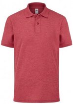 Fruit of the Loom Kinderen /Kinder Poly/ Katoen Piqué-Poloshirt Voor Kinderen. (Heather Rood)