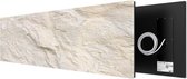 Hoog rendement infrarood stralingspaneel 625 Watt 40x150 cm Dover, stone art, Welltherm